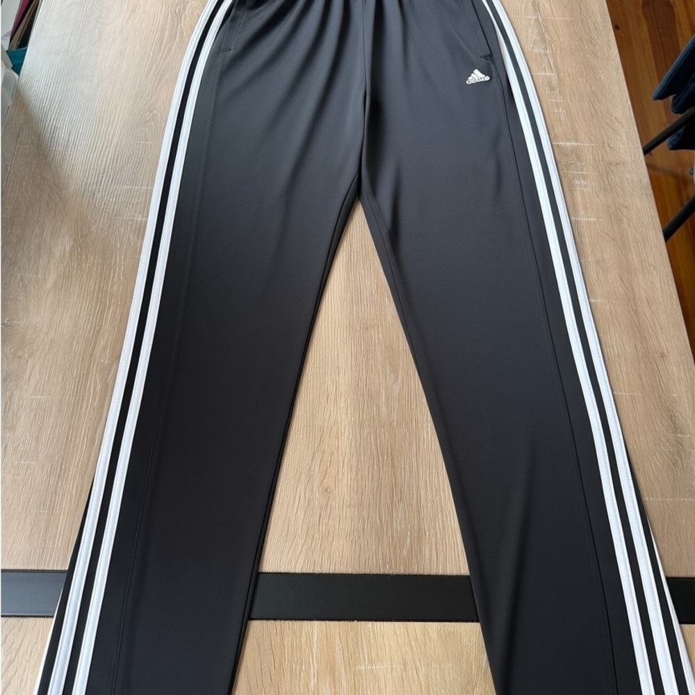 Adidas Black track pants with White Side Stripes - Picture 2 of 13